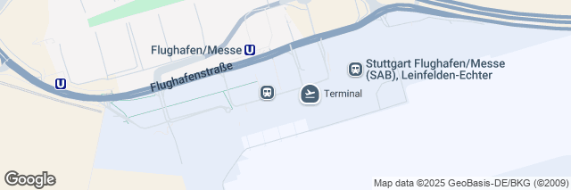 Google Maps Stuttgart Airport, Flughafenstr. 43/MWZ, Stuttgart, 70629, Germany